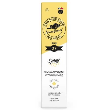 Natural Sunscreen Spray SPF 27 for Kids Avril