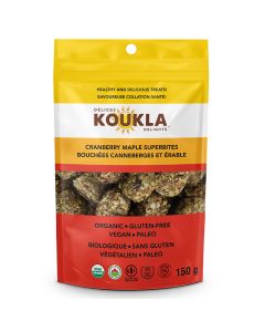 Bouchées biologiques canneberges et érable