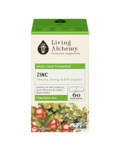 Organic Fermented Zinc 13 mg - Immune, Energy & Skin Support