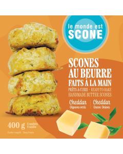Scones au beurre prêt-â-cuire Cheddar oignons verts