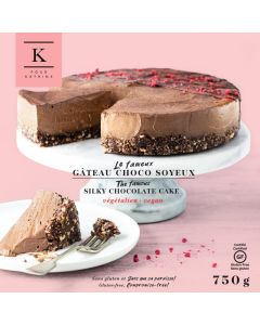 Gâteau choco-soyeux sans gluten végétalien congelé