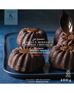 Gâteaux moelleux double chocolat sans gluten végétalien congelé