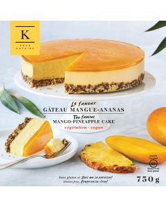 Gâteau mangue ananas végétalien sans gluten congelé