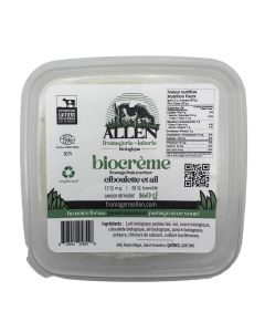 Fromage à tartiner Biocrème ciboulette ail biologique