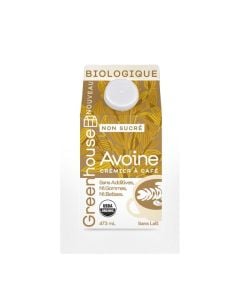 Crème d'avoine non sucrée pour café biologique