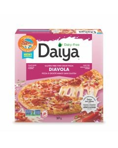 Pizza sans gluten croûte mince Diavola végétalienne