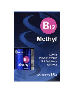Vitamine B12 Methyl Drops 500 mcg - Énergie