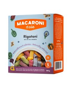 Pâte rigatoni arc-en-ciel