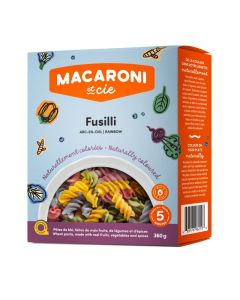 Pâte fusilli arc-en-ciel