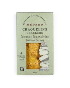 Turmeric and Chia Seed Crackers