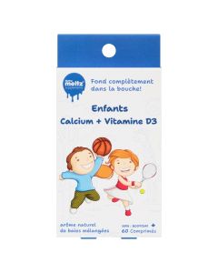 Calcium et vitamine D3 pour enfants baies mélangées - Os