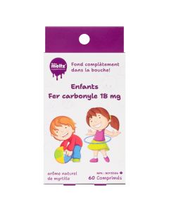 Fer carbonyle 18 mg pour enfants myrtille - Sang