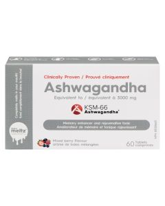 KSM-66 ashwagandha 250 mg baies mélangées - Santé cognitive