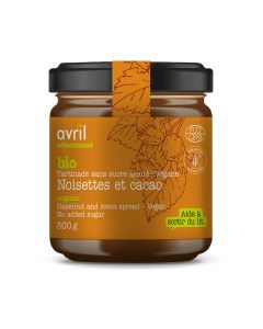 Spread  Hazelnut and Cocoa Sugar Free Organic Vegan 