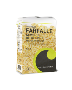Farfalle de semoule de blé dur tréfilé au bronze biologiques
