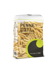 Penne à la semoule de blé dur tréfilés au bronze biologiques