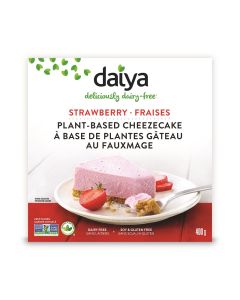 Gâteau au fauxmage à base de plantes - Fraises