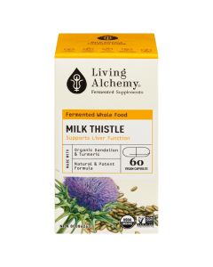Organic Fermented Milk Thistle 100 mg - Revitalizes & Strengthens Liver