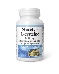 N-Acétyl-L-Cystéine 600 mg acides aminés forme libre - Précurseur du gluthation 