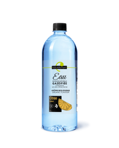 Eau de source gazéifiée arôme citron biologique