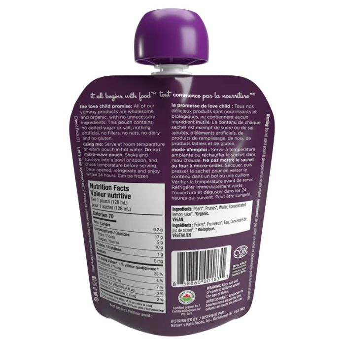 Organic Pear Prunes Puree