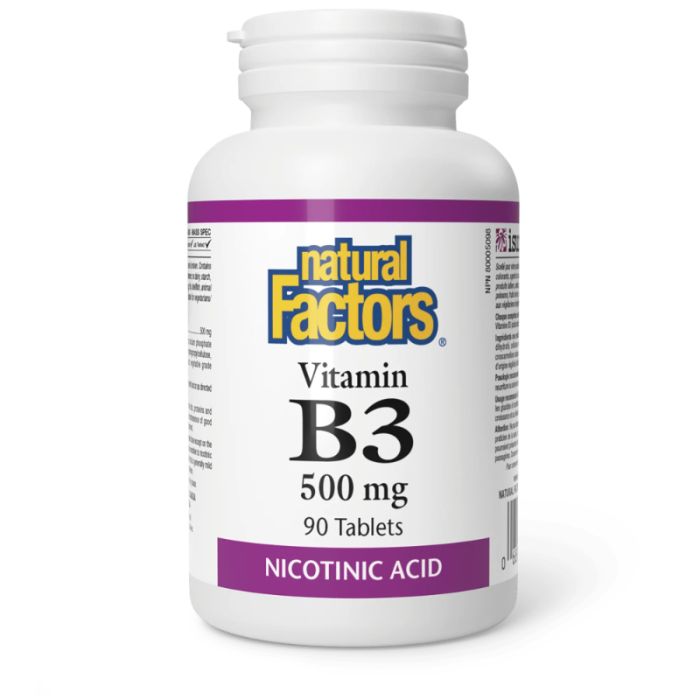 Niacine vitamine B3 500 mg - Métabolisme des lipides protéines glucides