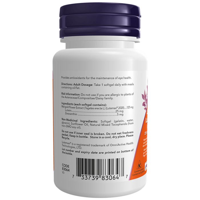 Lutein 25 mg and Zeaxanthin 5 mg - Eye Health
