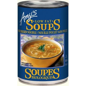 Soupe biologique  Nouille au poulet sans poulet