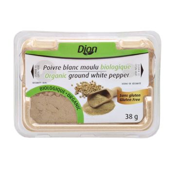 Poivre blanc moulu biologique et sans gluten