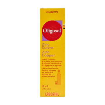 Solution buvable à base de zinc cuivre Oligosol 