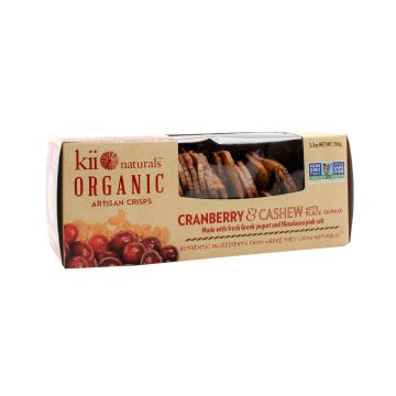 Artisan crisps - Cranberry, cashew and black quinoa