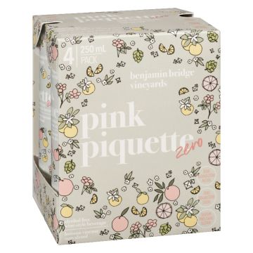 Alcohol Free Wine Drink Pink Piquettte Zero         