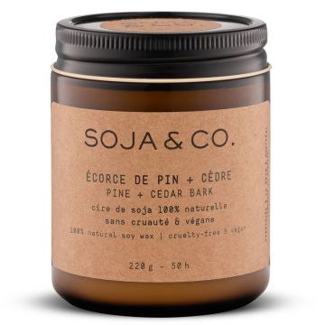 Vegan soy candle - Pine bark & ​​cedar