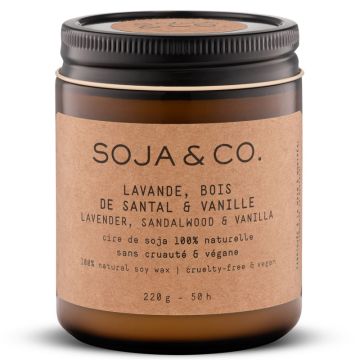  Vegan soy candle - Lavender, sandalwood and vanilla