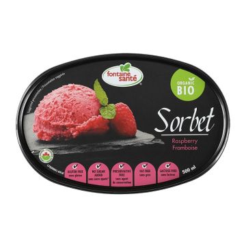 Desserts glacés  biologiques - Sorbet aux framboises