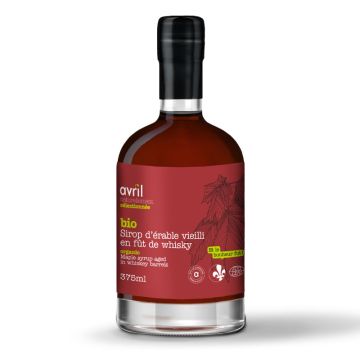 Organic Pure Amber Maple Syrup Aged in Whisky Barrel