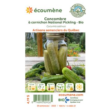 Légumes biologiques - Concombre à cornichon National pick 