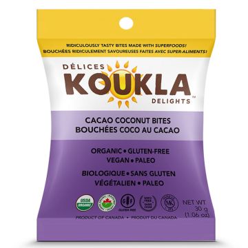 Bouchées biologiques Coco au cacao  