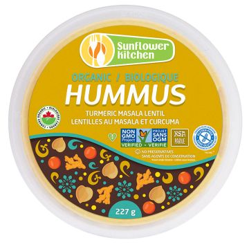 Hummus biologique - Lentilles au masala et curcuma