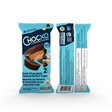 Moules beurre arachide biologiques - Chocolat noir 70% 1 sac 28 gr