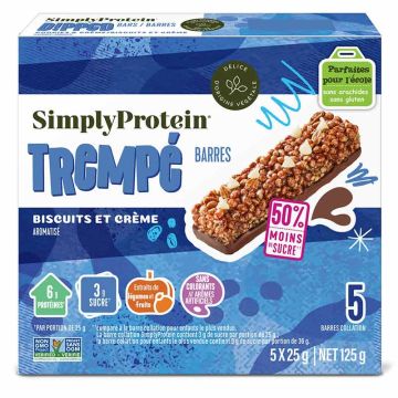 Barre trempée - Biscuits et crème