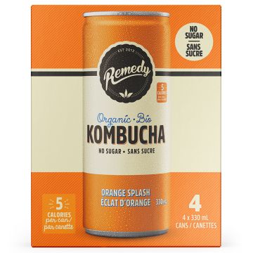 Kombucha Éclat d'orange sans sucre biologique