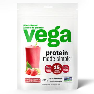 Protéines végétale Protein made simple saveur fraise banane 20 portions