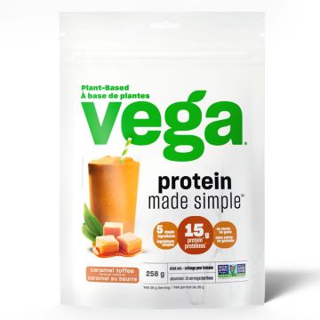 Protéines végétale Protein made simple  saveur caramel au beurre 20 portions