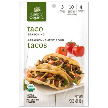 Assaisonnement biologique tacos