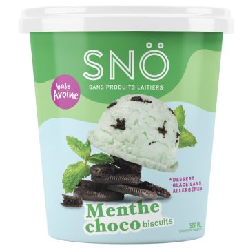 Dessert glacé sans produits laitiers - Menthe choco biscuits