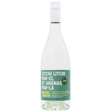 Moût de pomme pétillant Litchi ananas léger sans alcool 