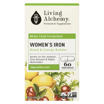 Organic Fermented Iron 16 mg - Women' Health Blood and Energy Builder 