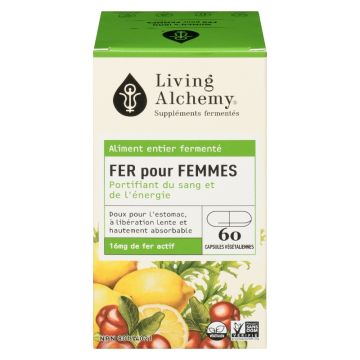 Fer fermenté biologique 16 mg - Fortifiant du sang et de l'énergie pour femmes