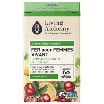 Fer fermenté biologique 16 mg - Fortifiant du sang et de l'énergie pour femmes